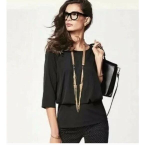 CAbi 5205 ‘Indulgence’ Blouse Black Women’s Size Large - Picture 1 of 7